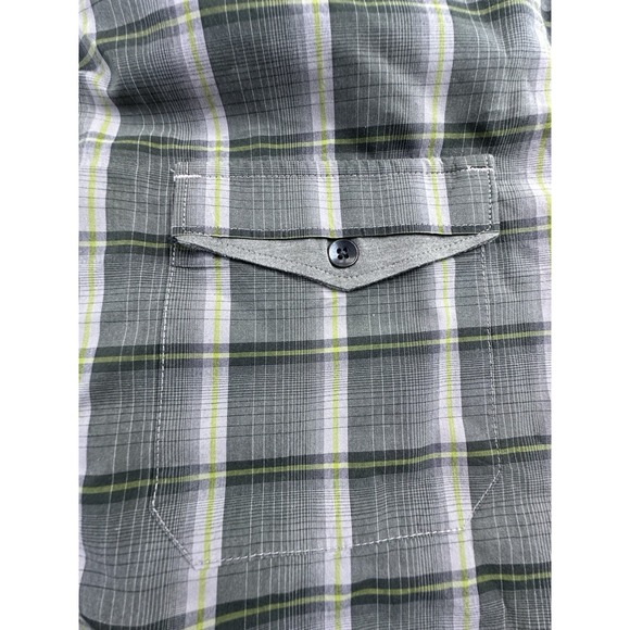 Kenneth Cole Reaction Shirt Mens XLarge Green Plaid Button Up Long Sleeve Cotton - Picture 13 of 15